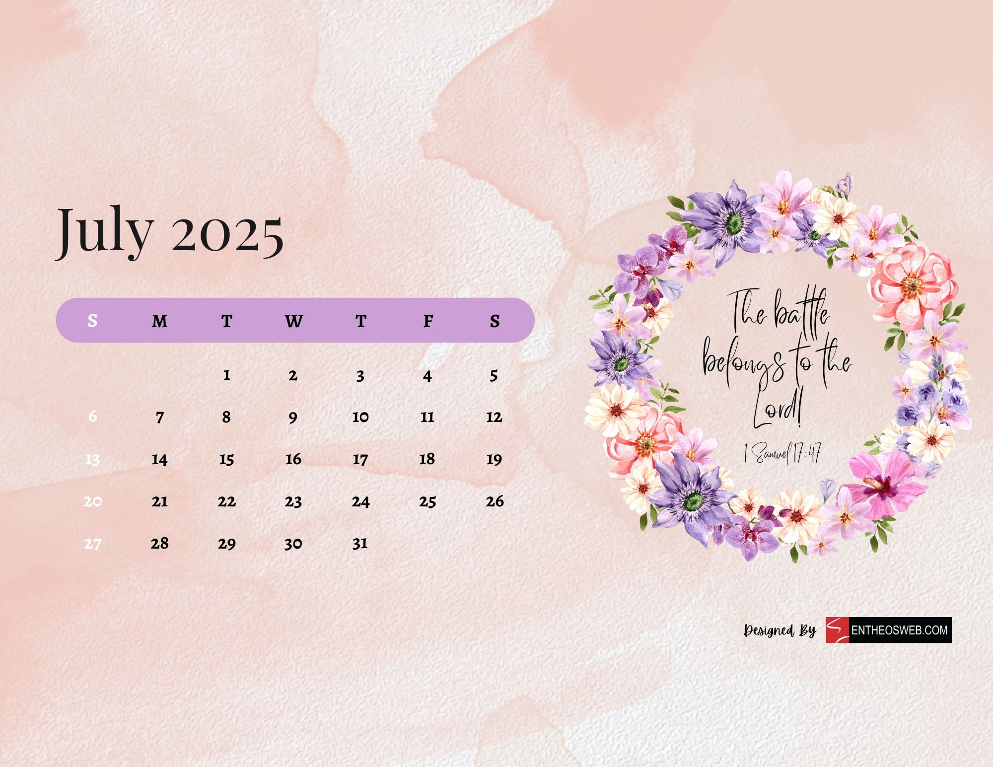 Calendar Wallpaper July 2025