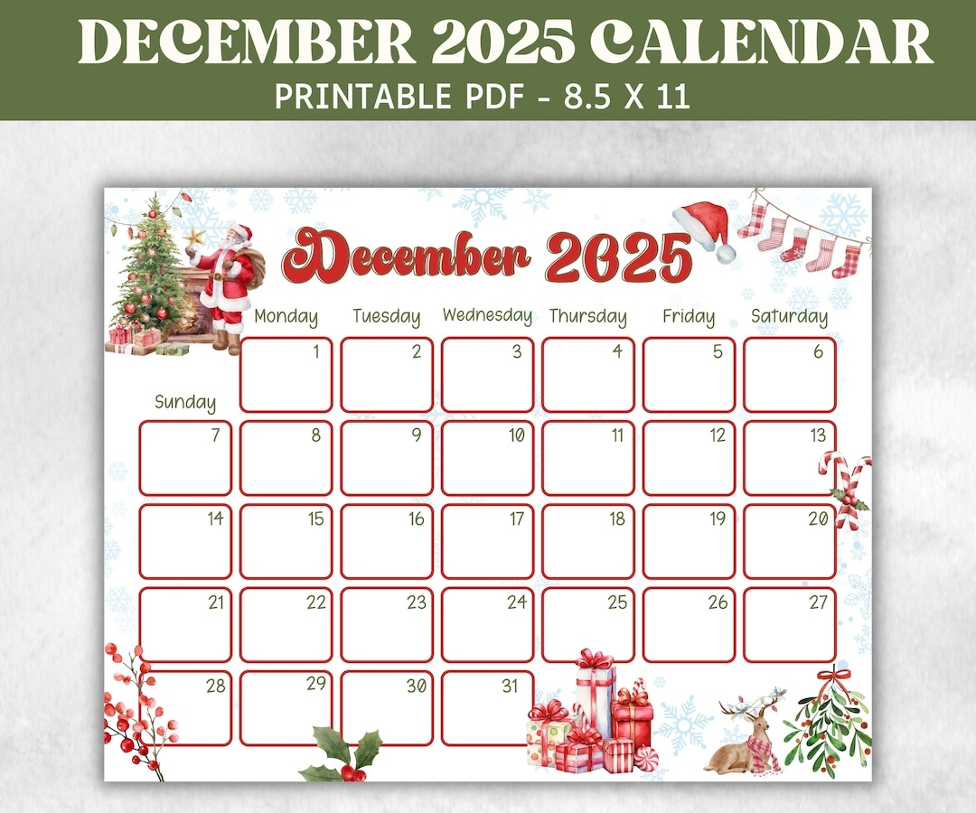Health Calendar December 2025