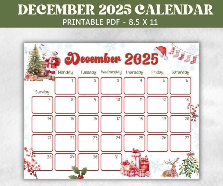 Kids December 2025 Calendar Printable 2025 Calendar Homeschool Preschool Calendar Board Children s Monthly Christmas Advent Calendar Etsy