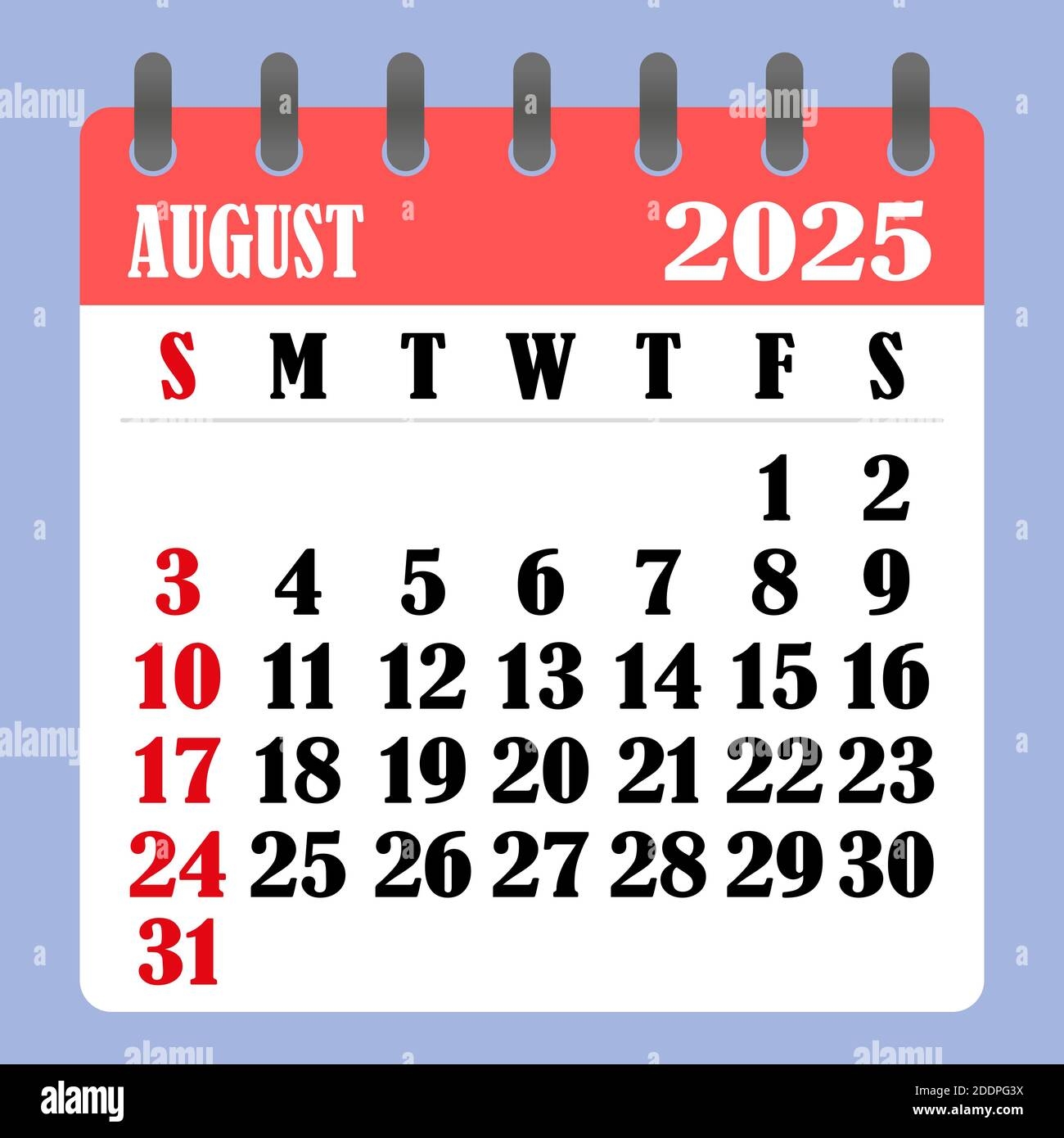 Calendar August 20 2025