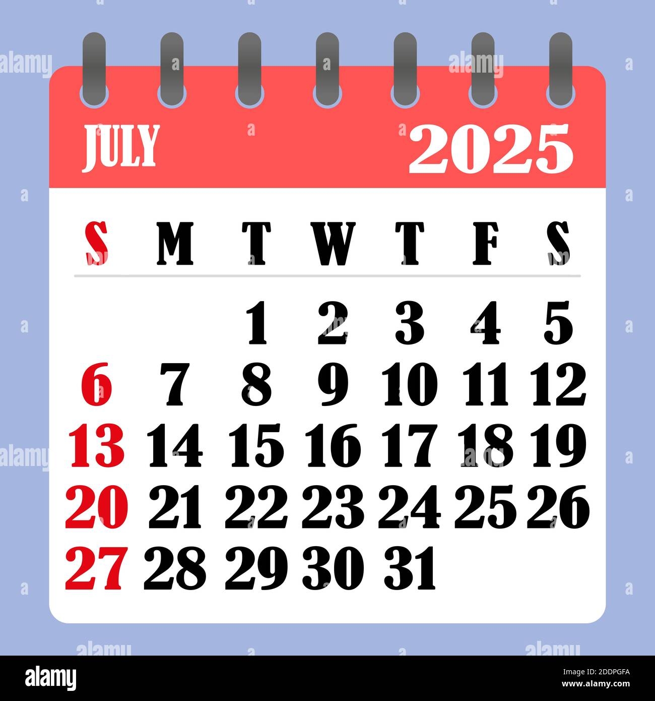 Show Me July's Calendar For 2025