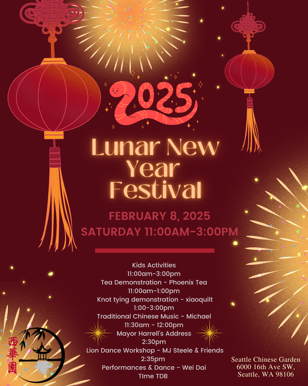Lunar New Year 2025 Celebration Seattle Chinese Garden