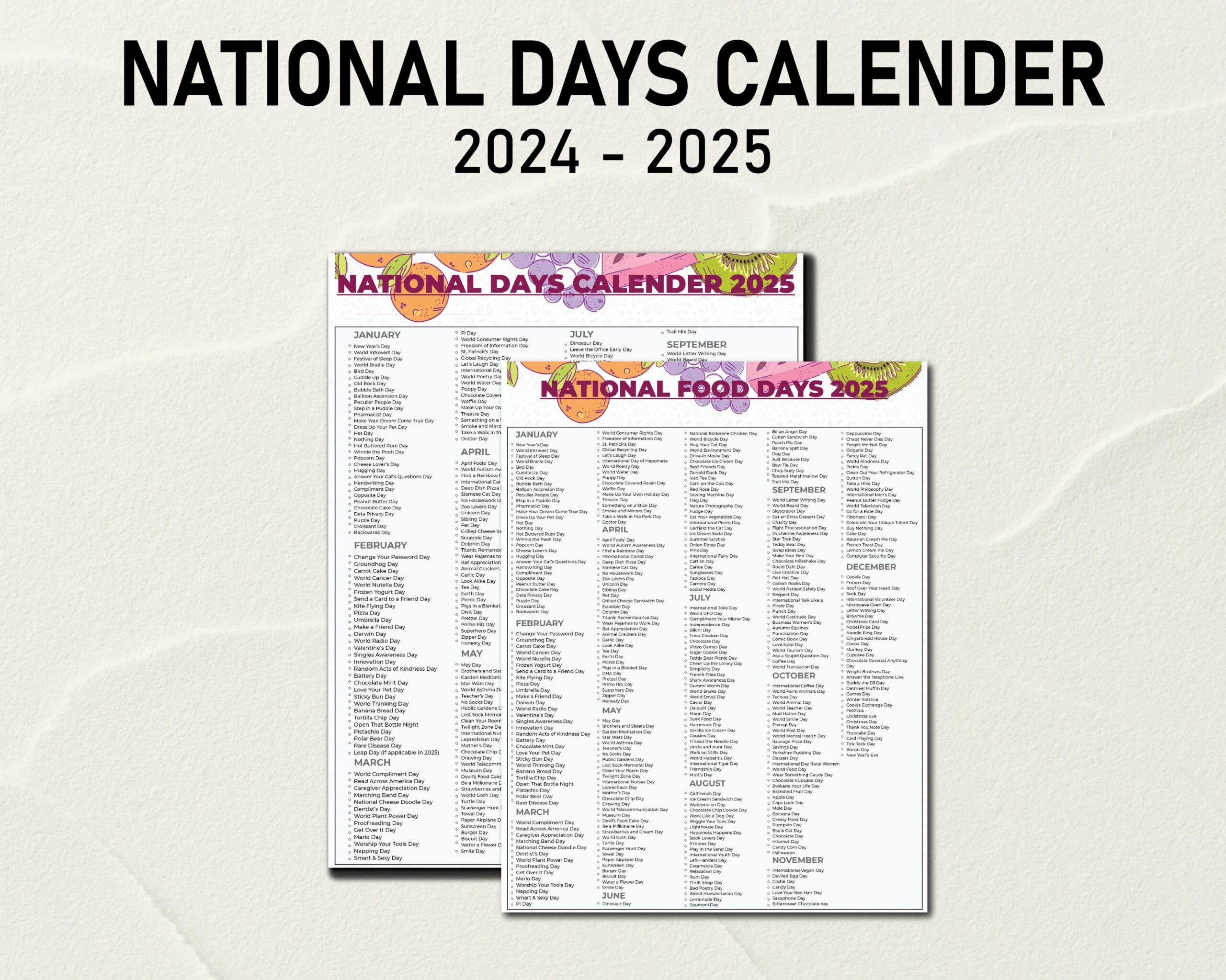 November National Days Calendar 2025