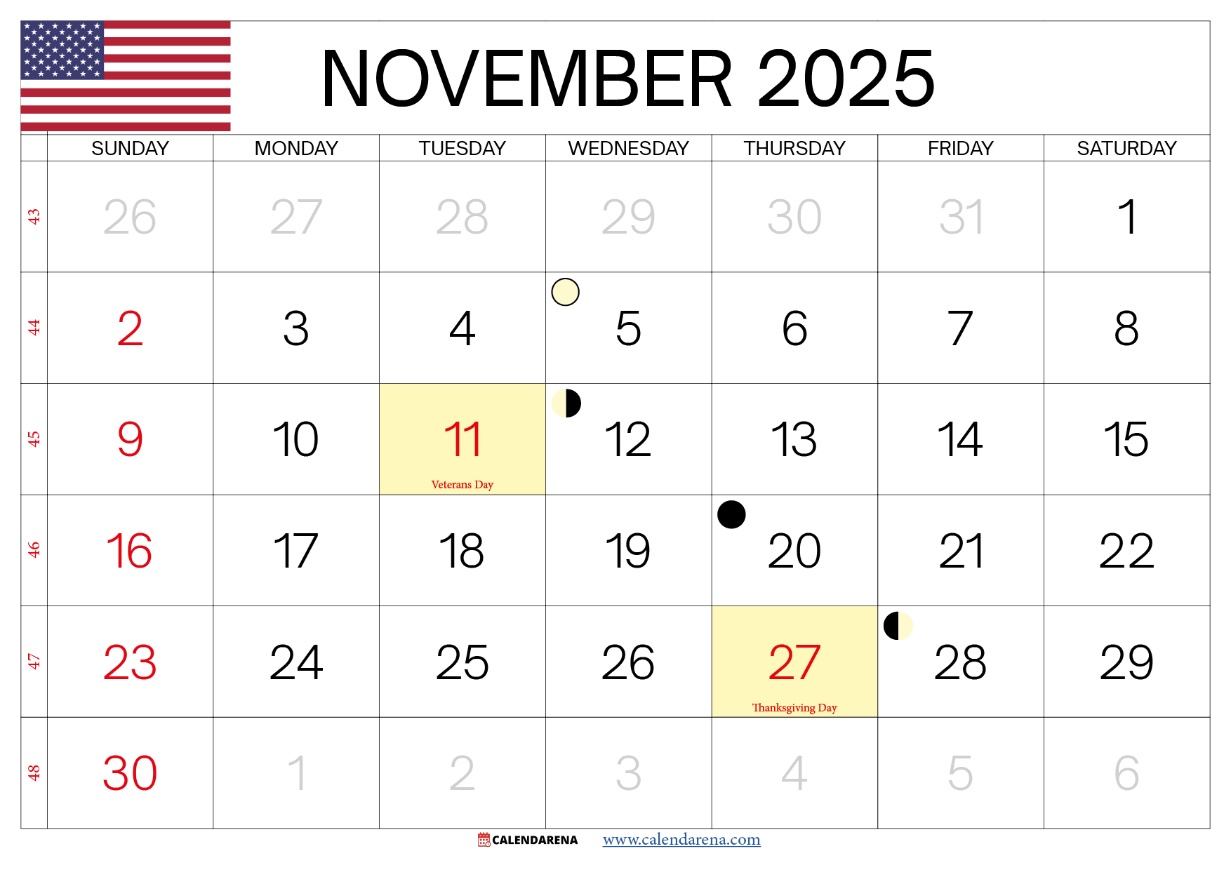 Content Calendar November 2025