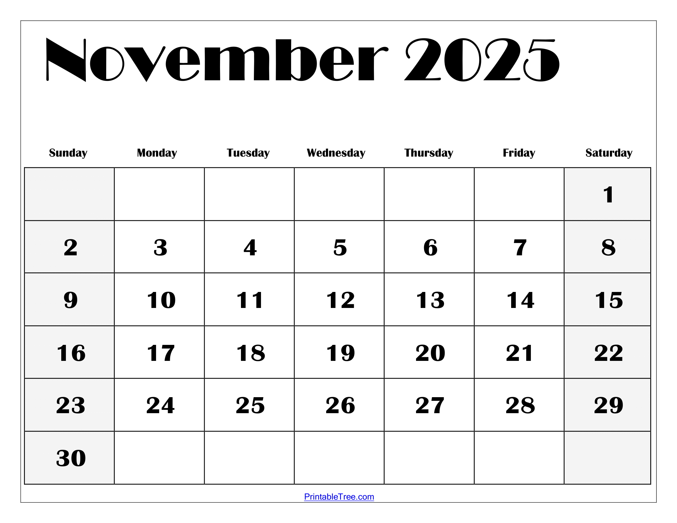 Printable Pdf Printable Calendar November December 2025