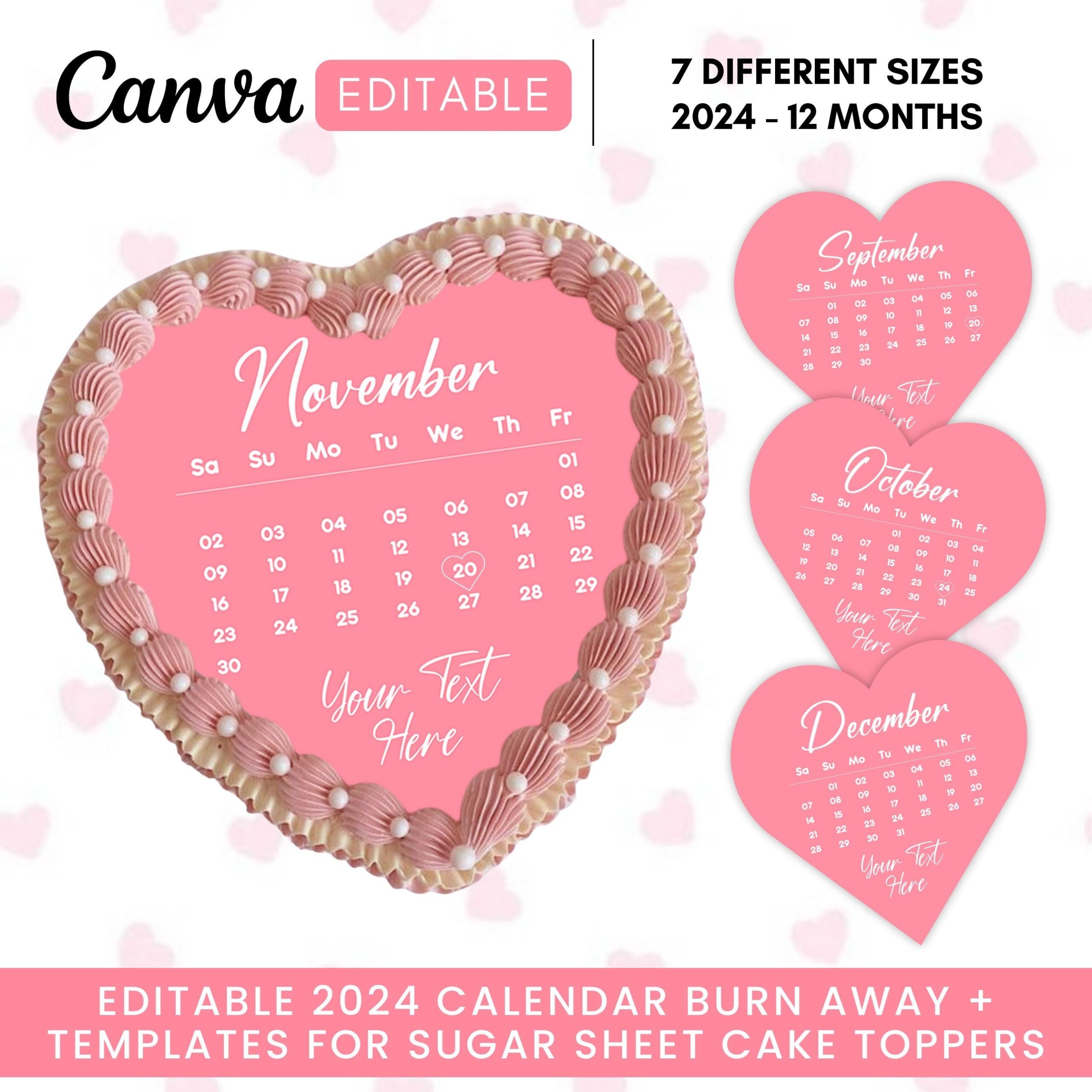 November 2025 Calendar In The Shape Of A Heart Free