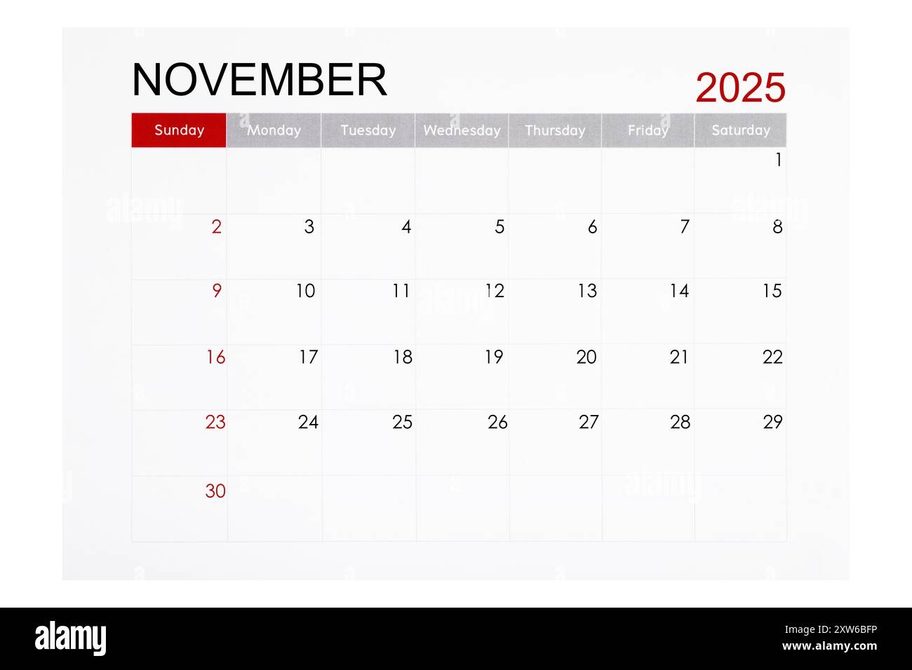 Editable November 2025 Calendar Free