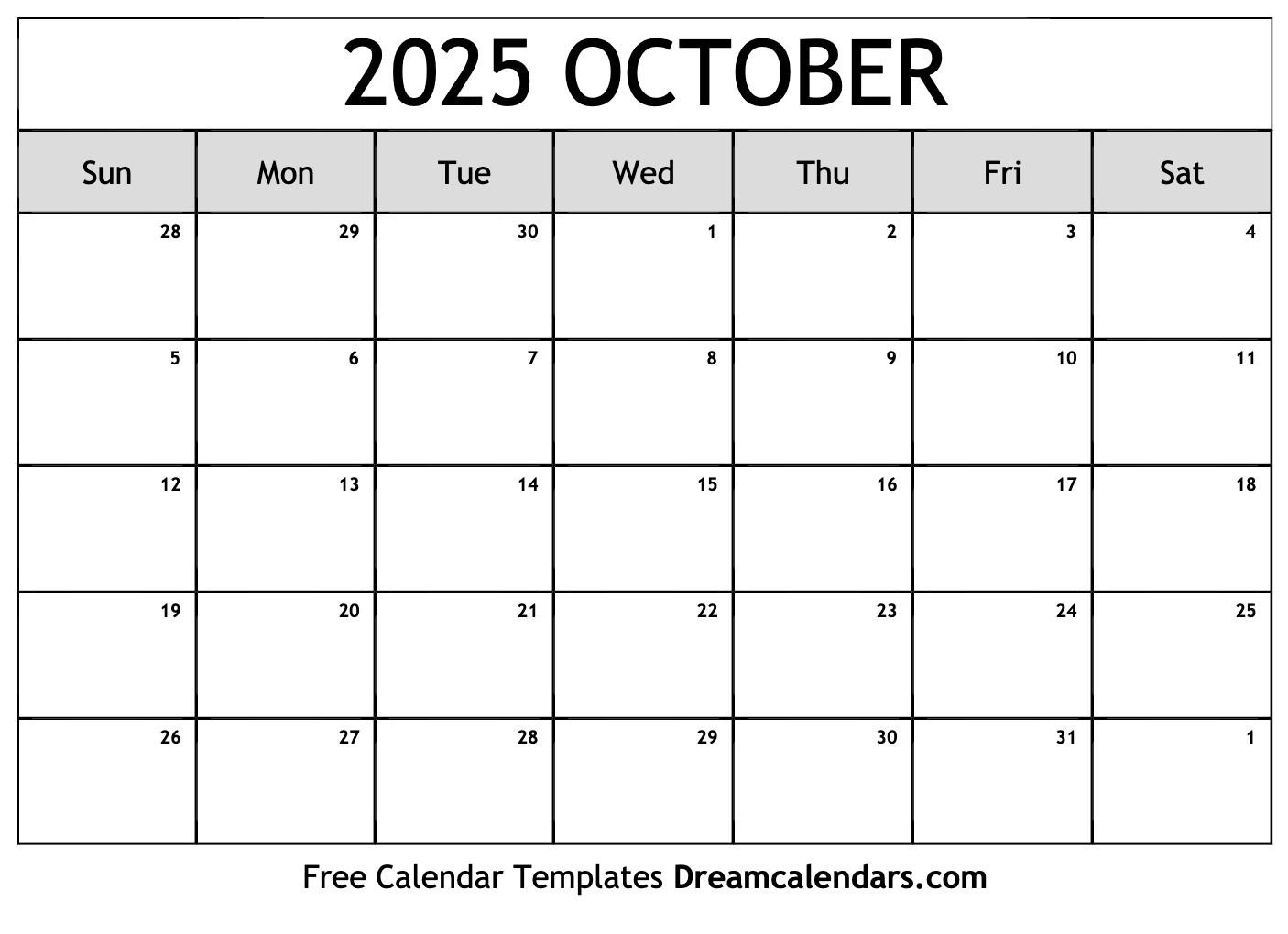 October 2025 Calendar Free Printable With Holidays And Observances October 2025 Calendar Free Printable With Holidays And Observances