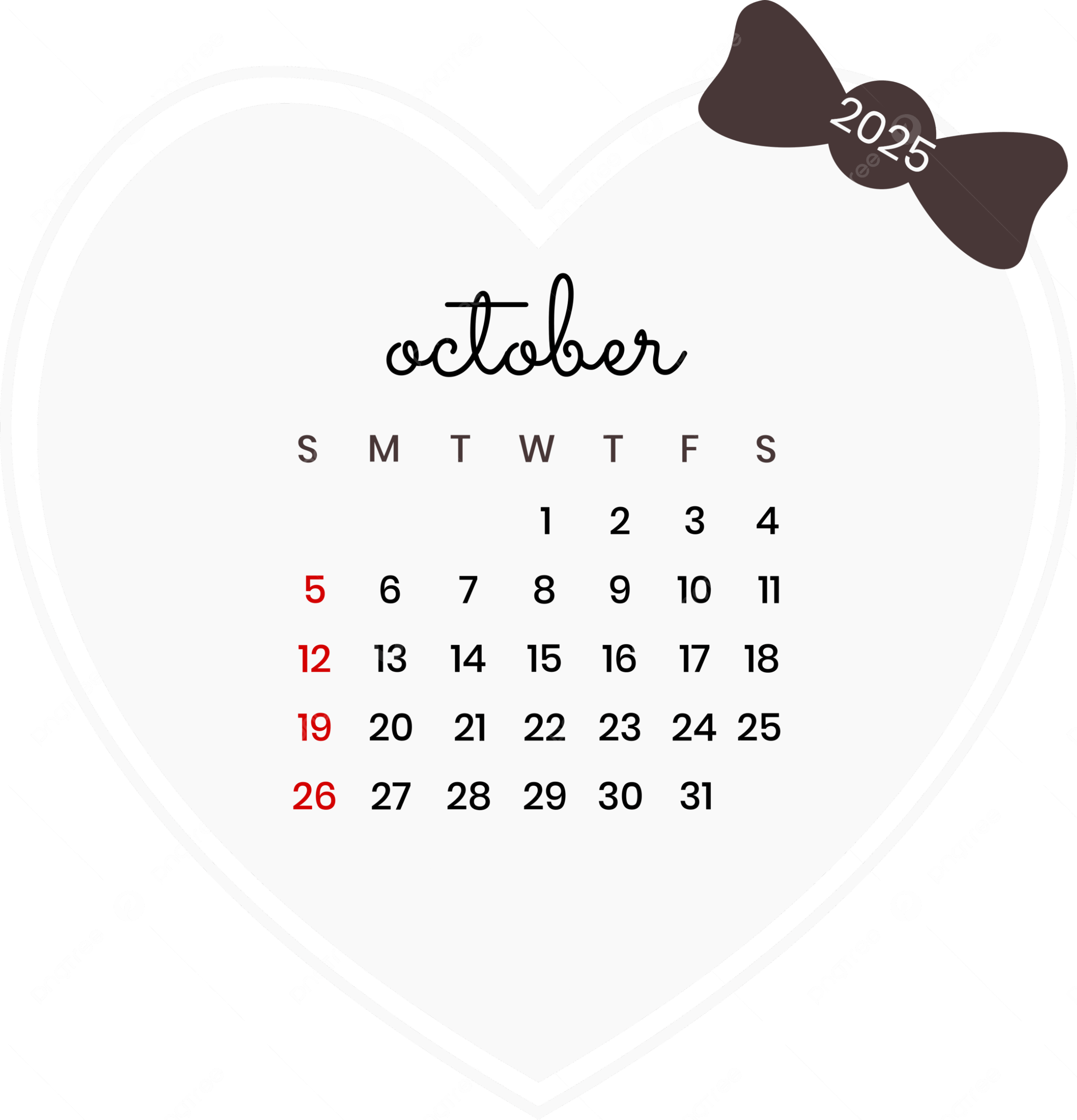 Calendar Wallpaper 2025 October