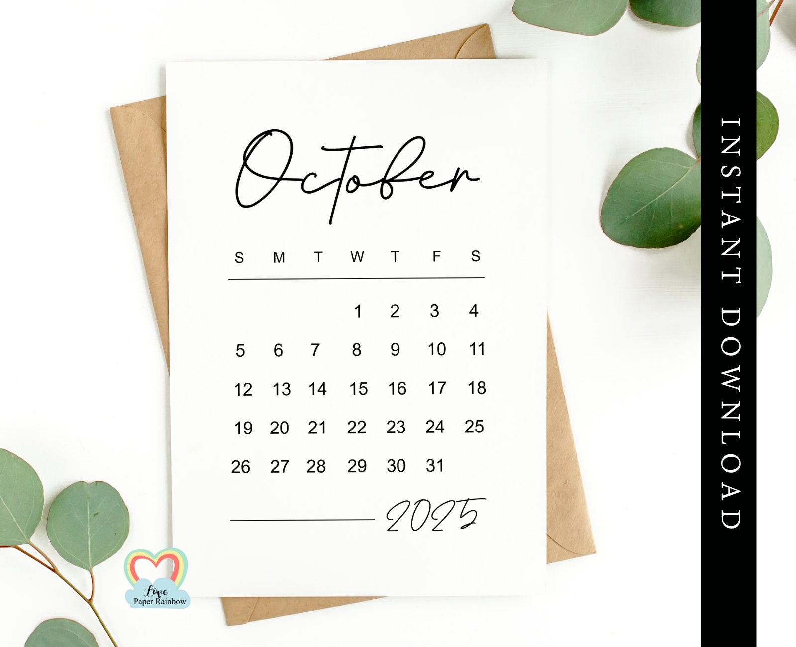 October 2025 Calendar Printable Baby Due Date October 2025 Pregnancy Announcement October 2025 Instant Download Save The Date