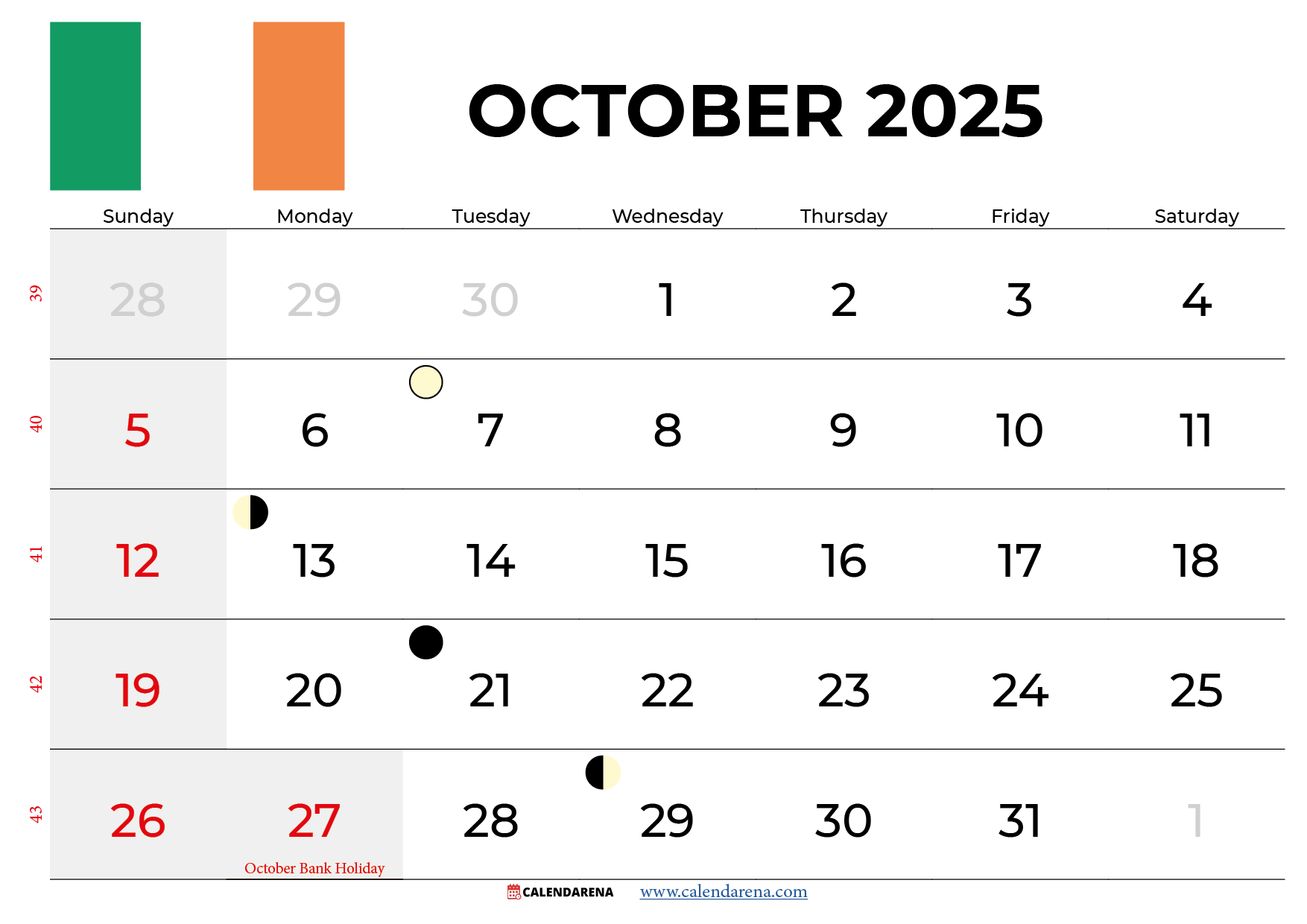 October 2025 National Day Calendar