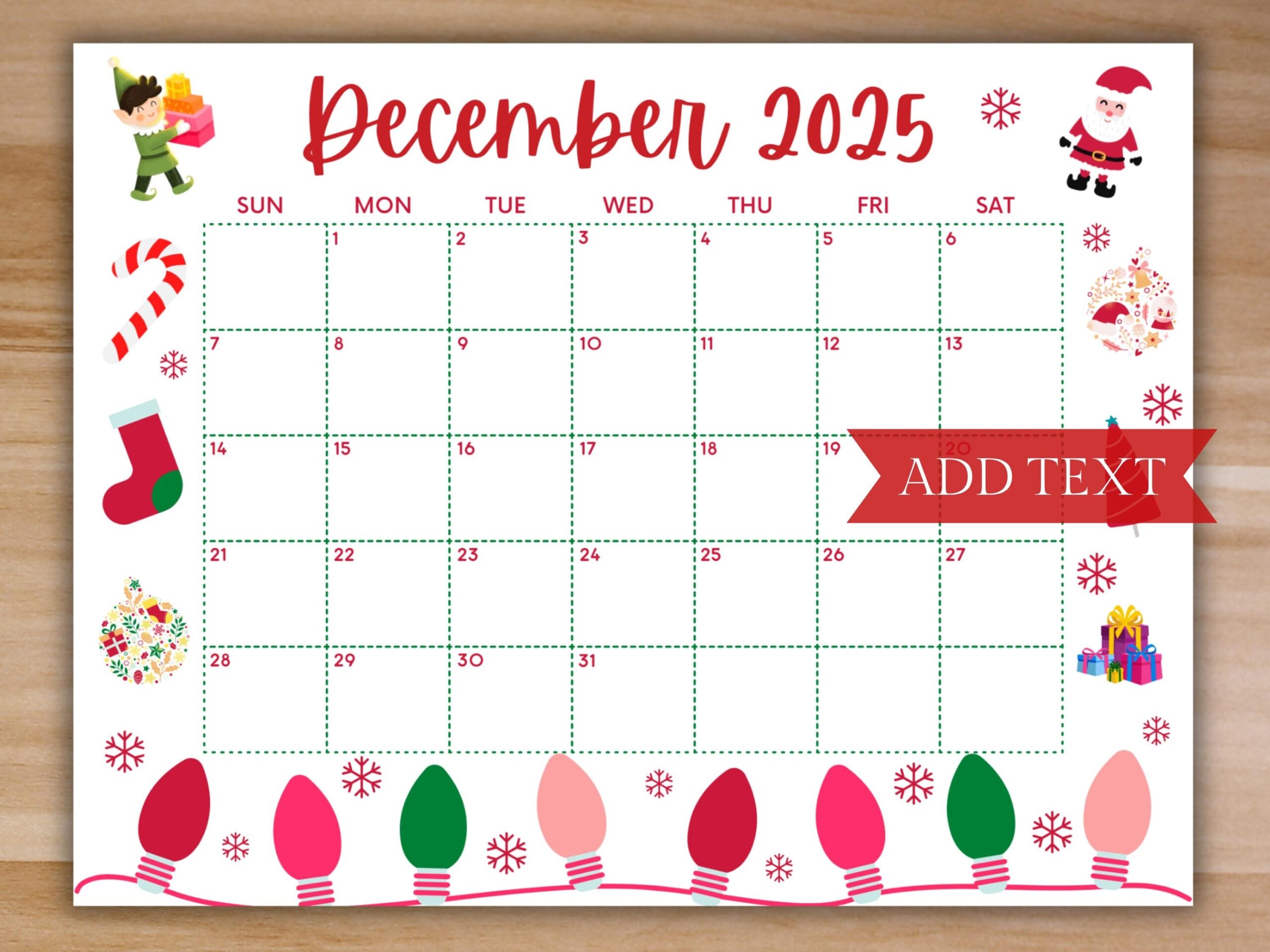 December 2025 Calendar Holiday