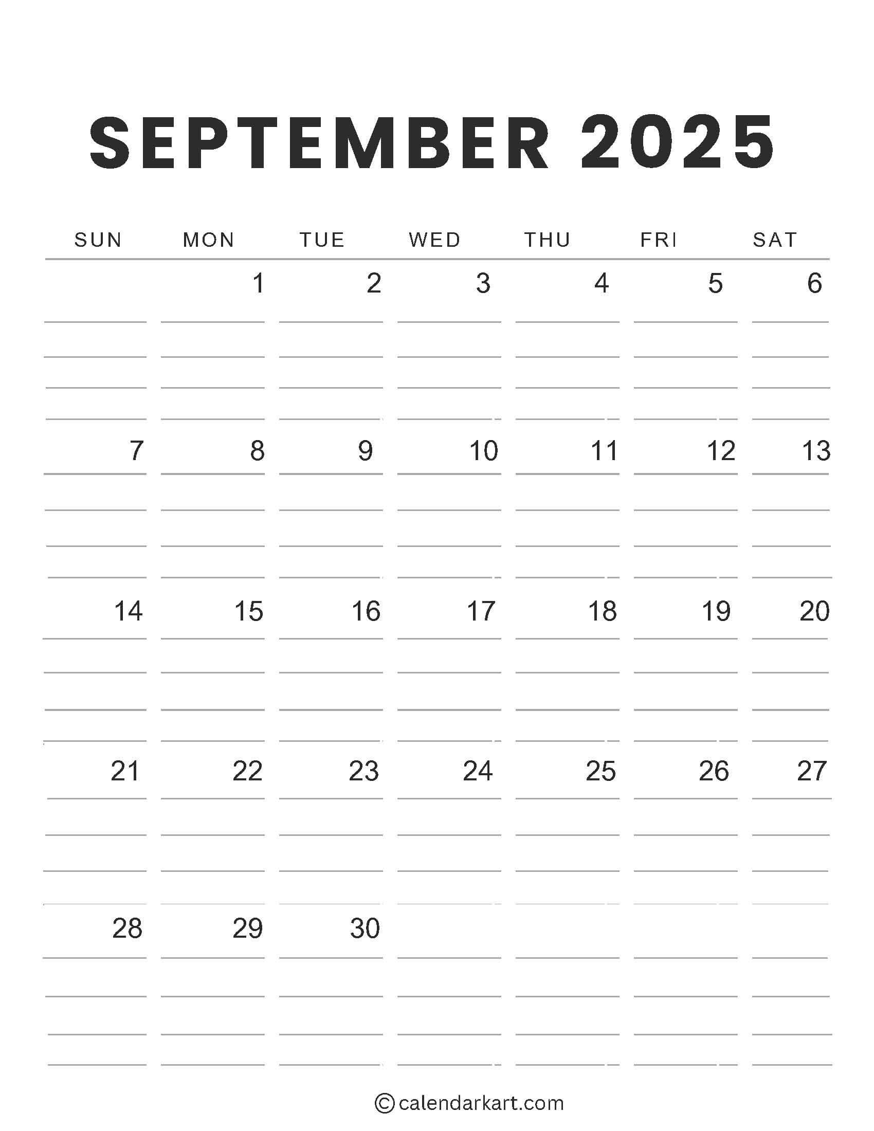 September Content Calendar 2025