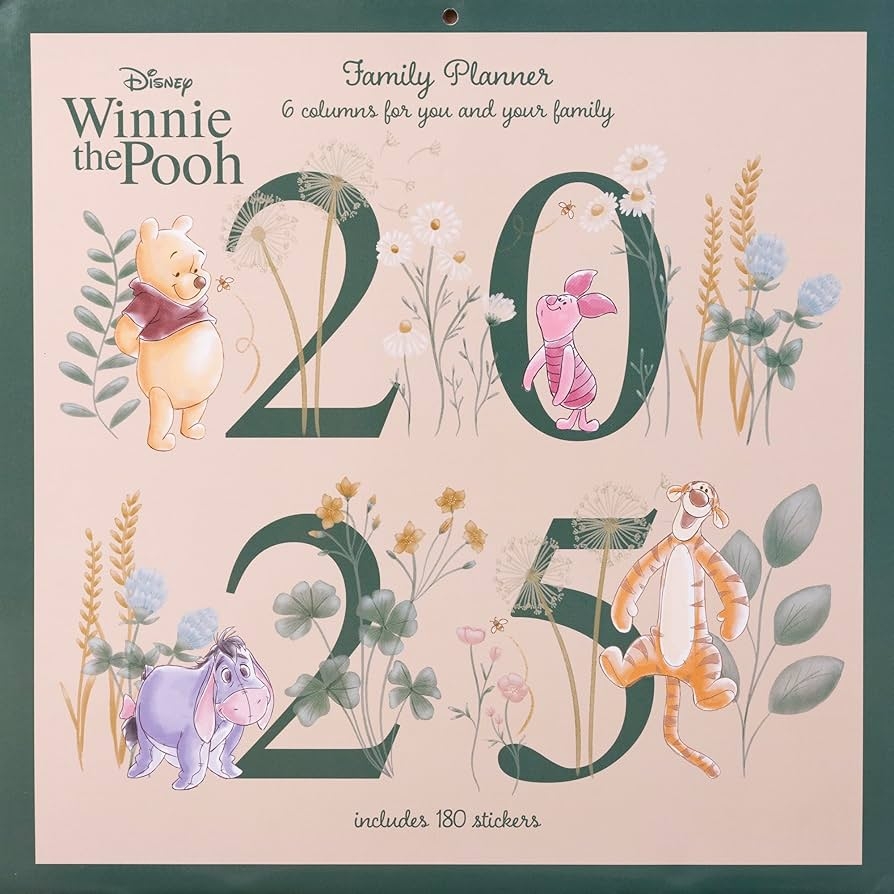 Pyramid International Winnie The Pooh 2025 Family Calendar 16 Month 30x30 Cm Disney Art Monthly Grid Collector s Edition For THE POOH 2025 