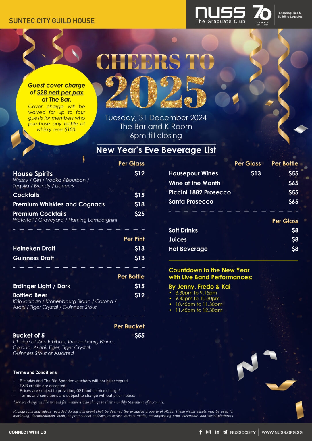SCGH Cheers To 2025 Countdown Party 31 December 2024 NUSS