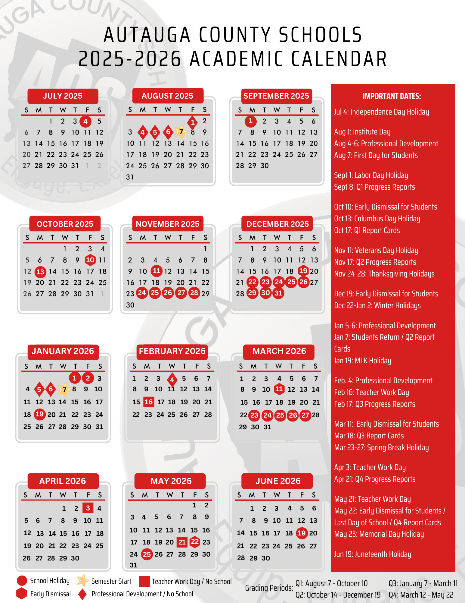 Augusta Fall 2025 Calendar