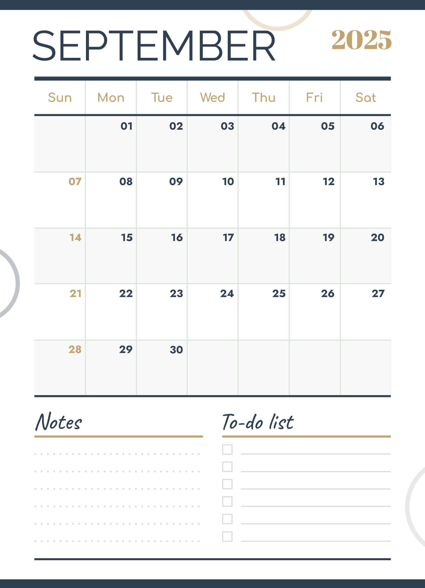 September 2025 Calendar Free Google Docs Template Gdoc io