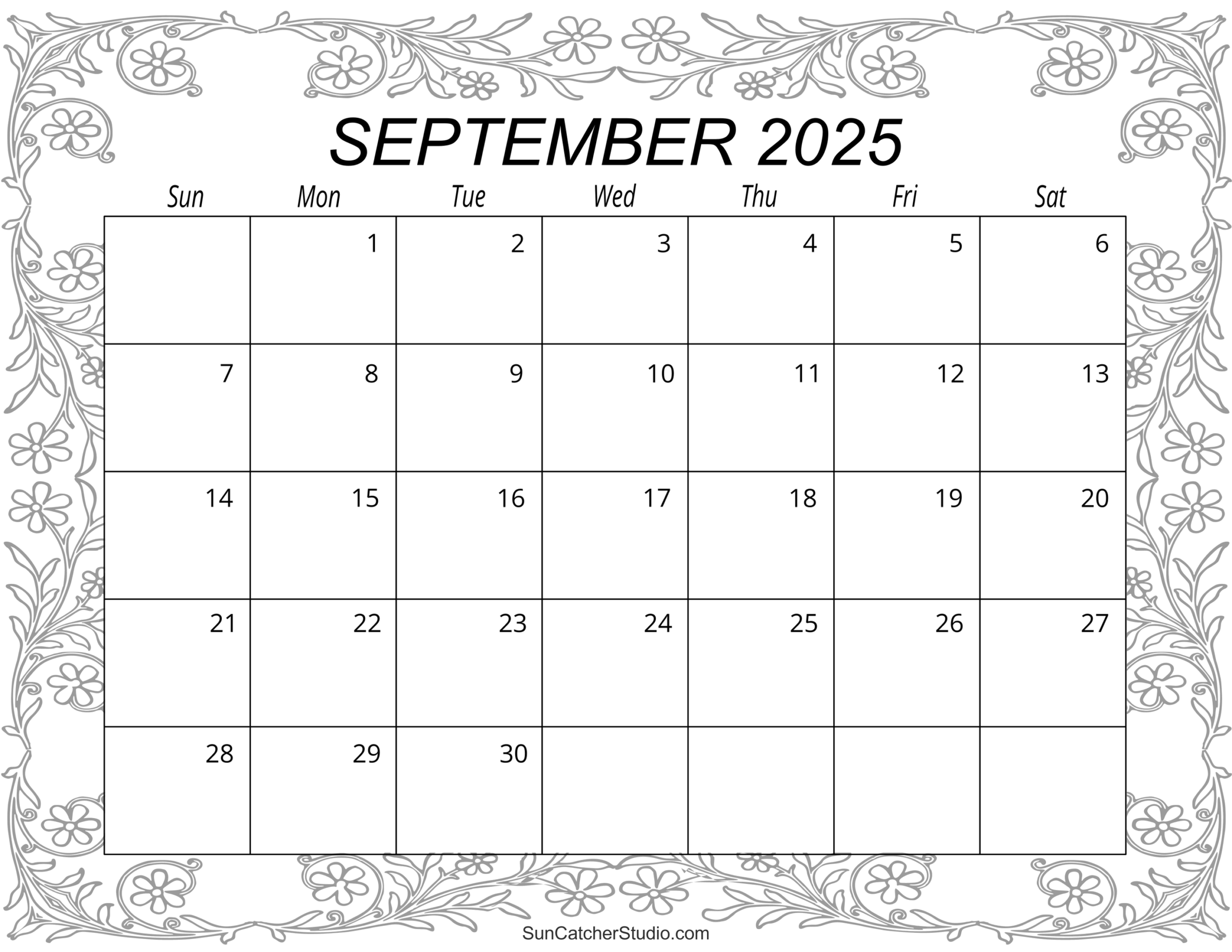 Printable Calendar 2025 September Pdf