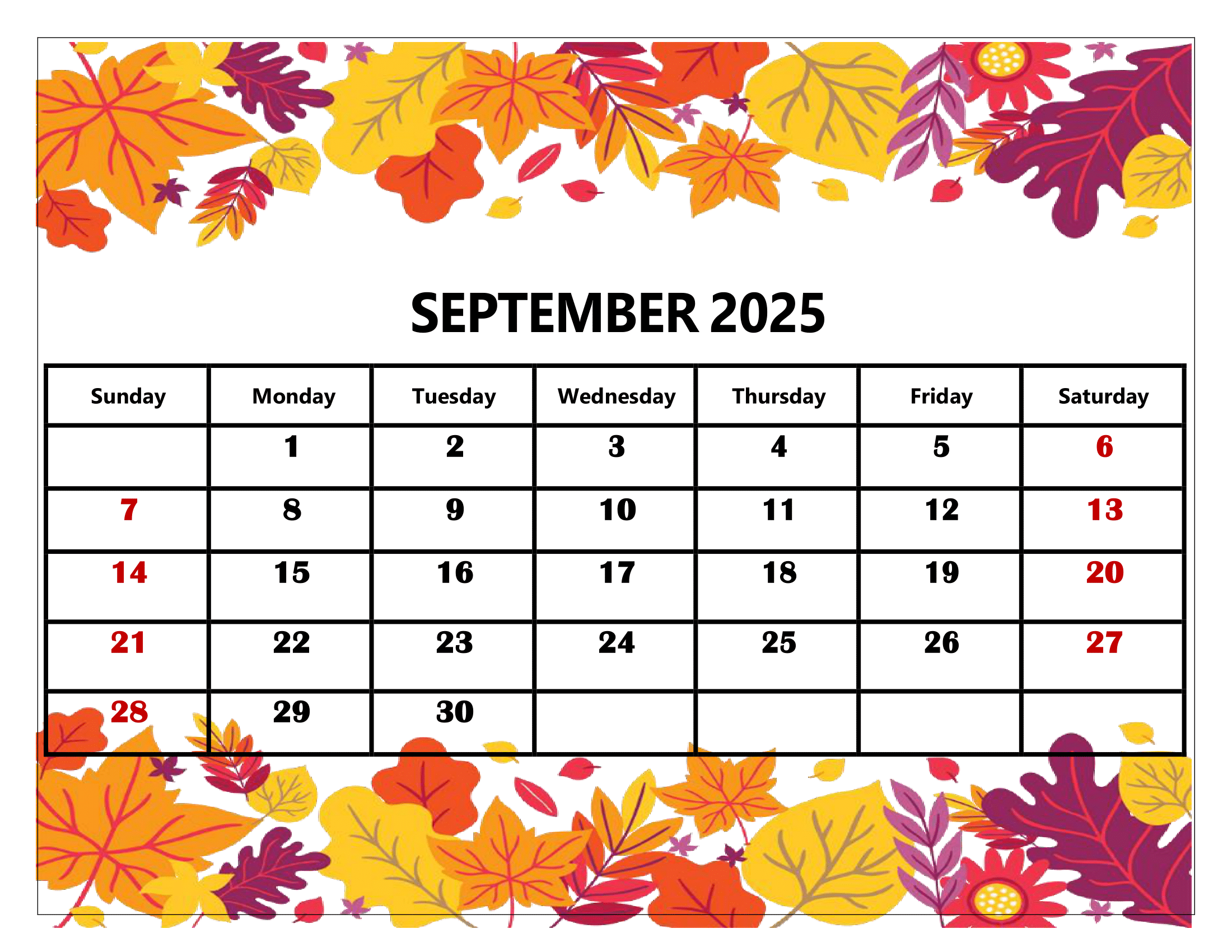 Festival Calendar September 2025