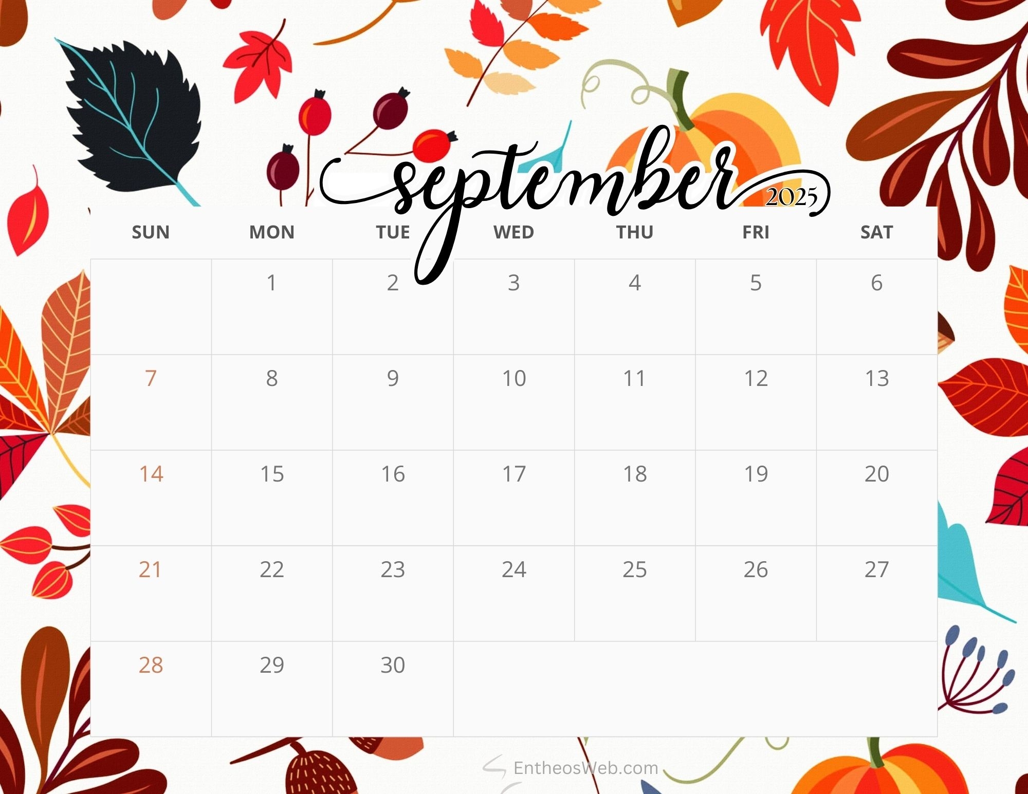 September 2025 Kids Calendar