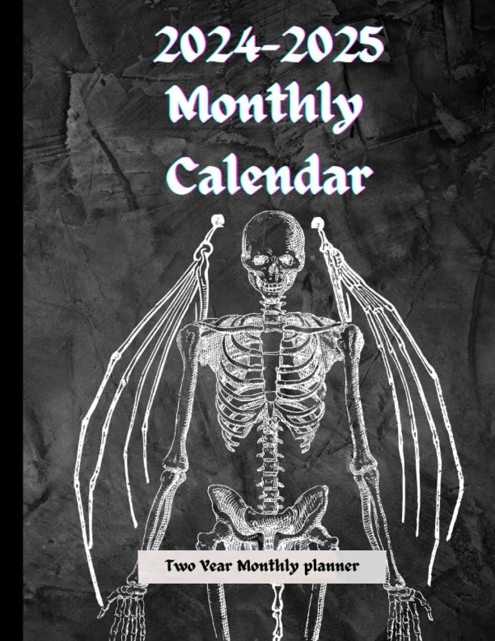 Skeleton Goth 2024 2025 Monthly Planner Two Year Monthly Calendar Schedule Organizer January 2024 Through December 2025 Raven Dorian Amazon Office Products