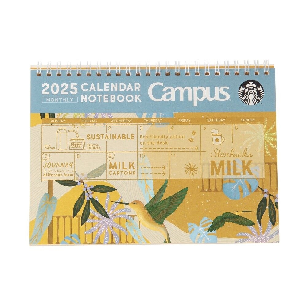 Starbucks 2025 Starbucks Campus Desk Calendar Note Light Note Blend