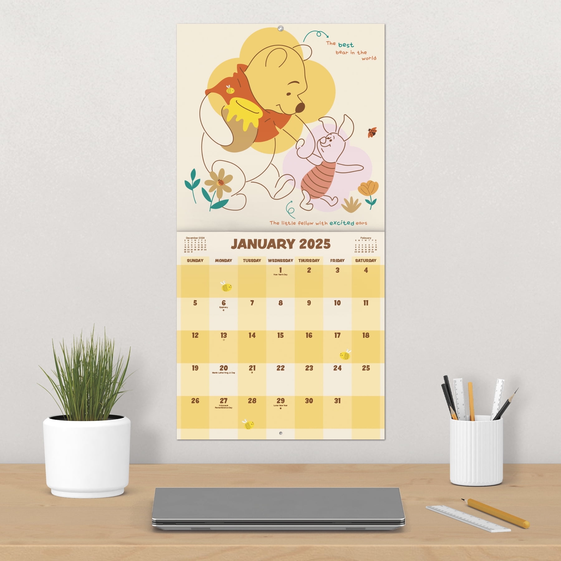 Trends International 2025 Disney Winnie The Pooh Wall Calendar 