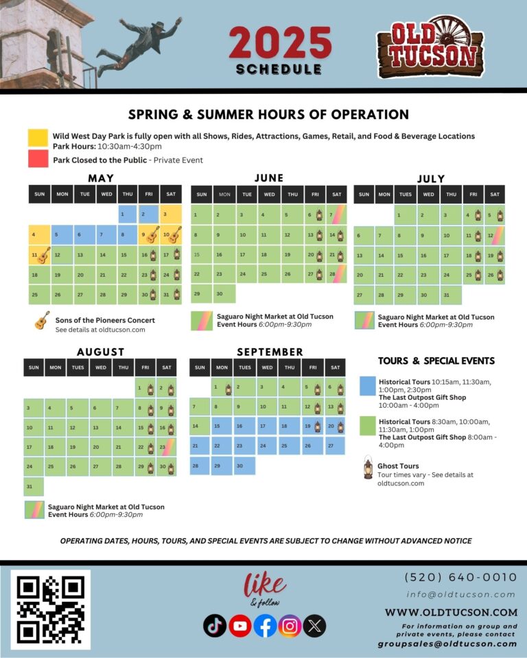 Upcoming events Old Tucson
