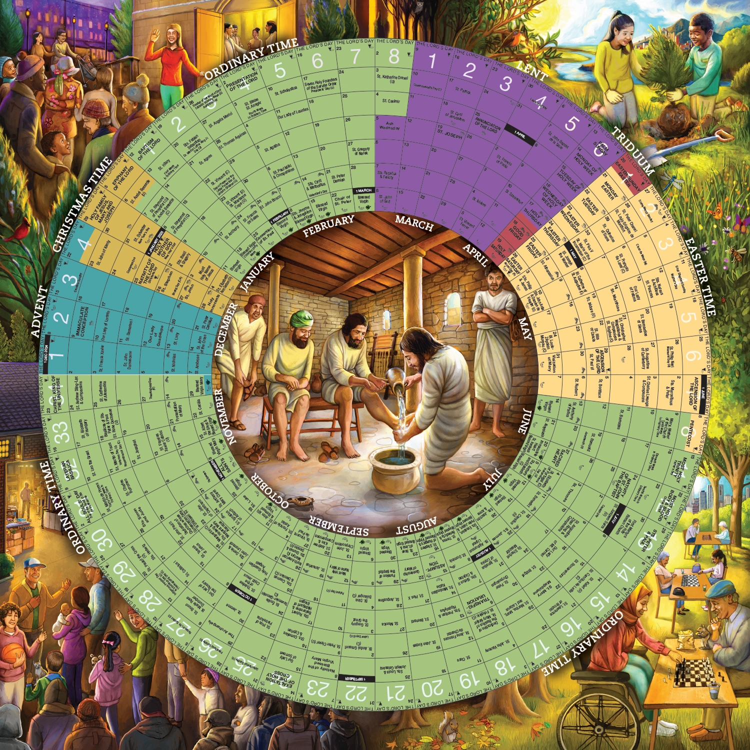 Year Of Grace Liturgical Calendar 2025 Laminated Poster