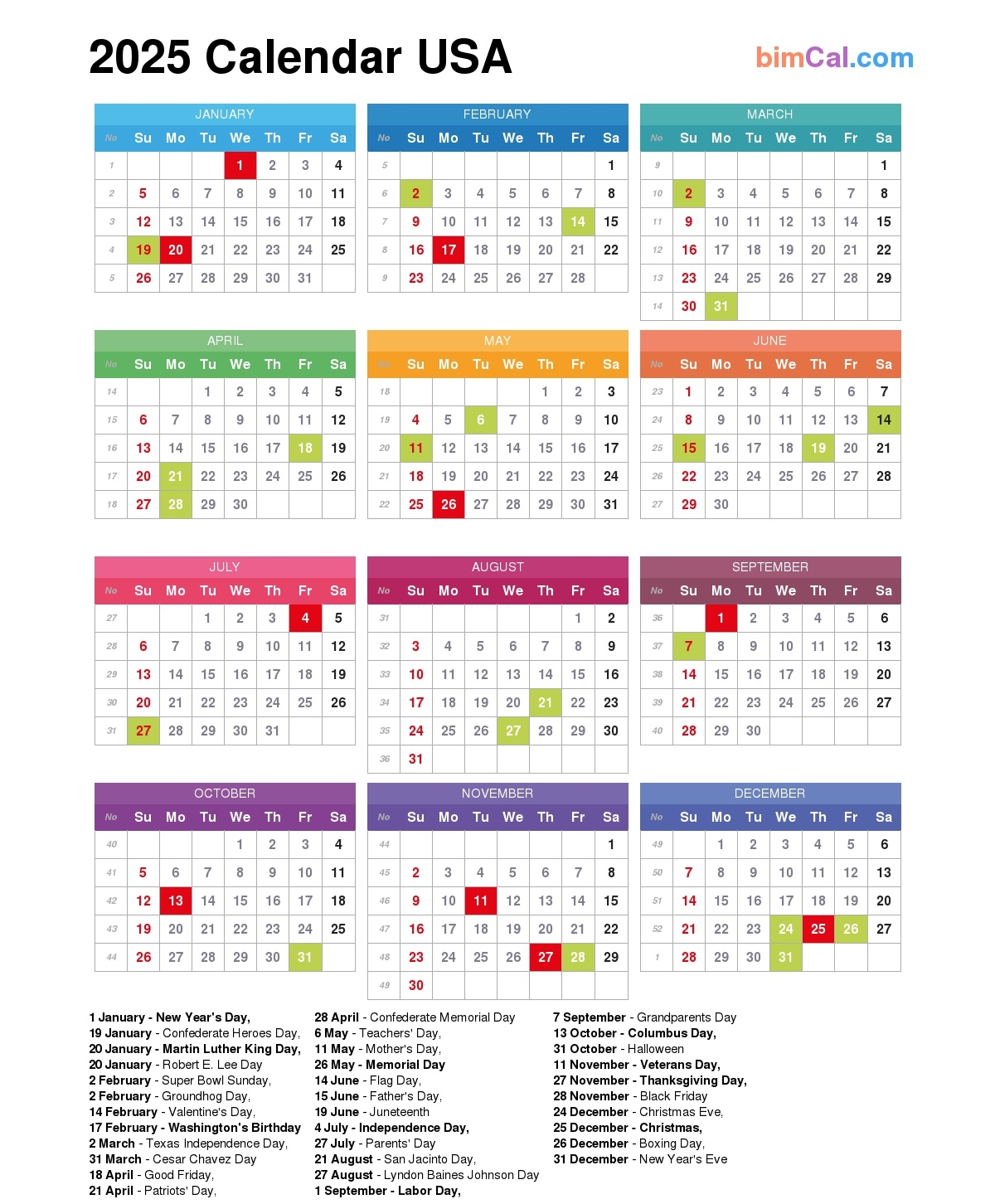 September 2025 Calendar Holidays Us