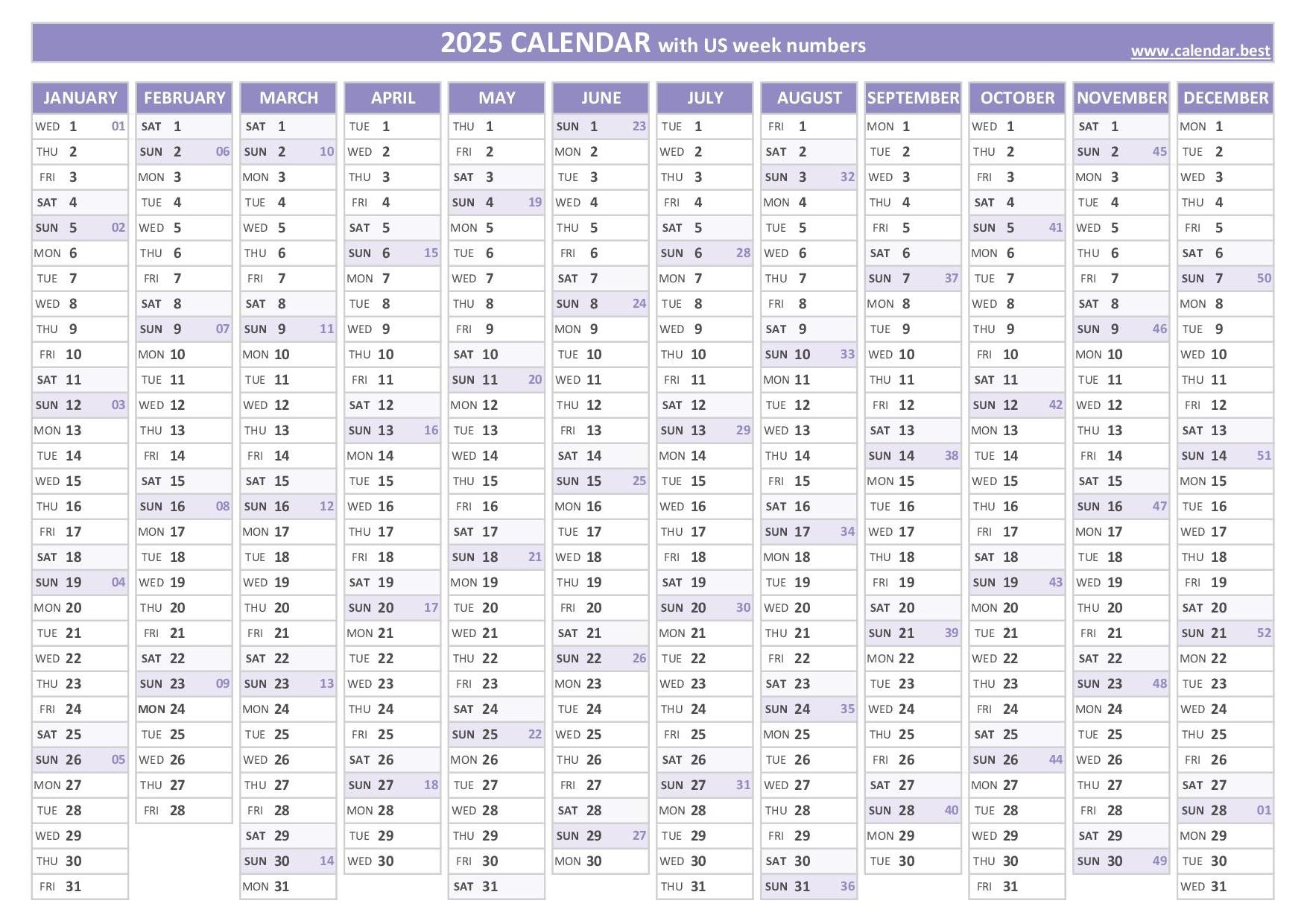 2025 Julian Calendar Printable Pdf Free