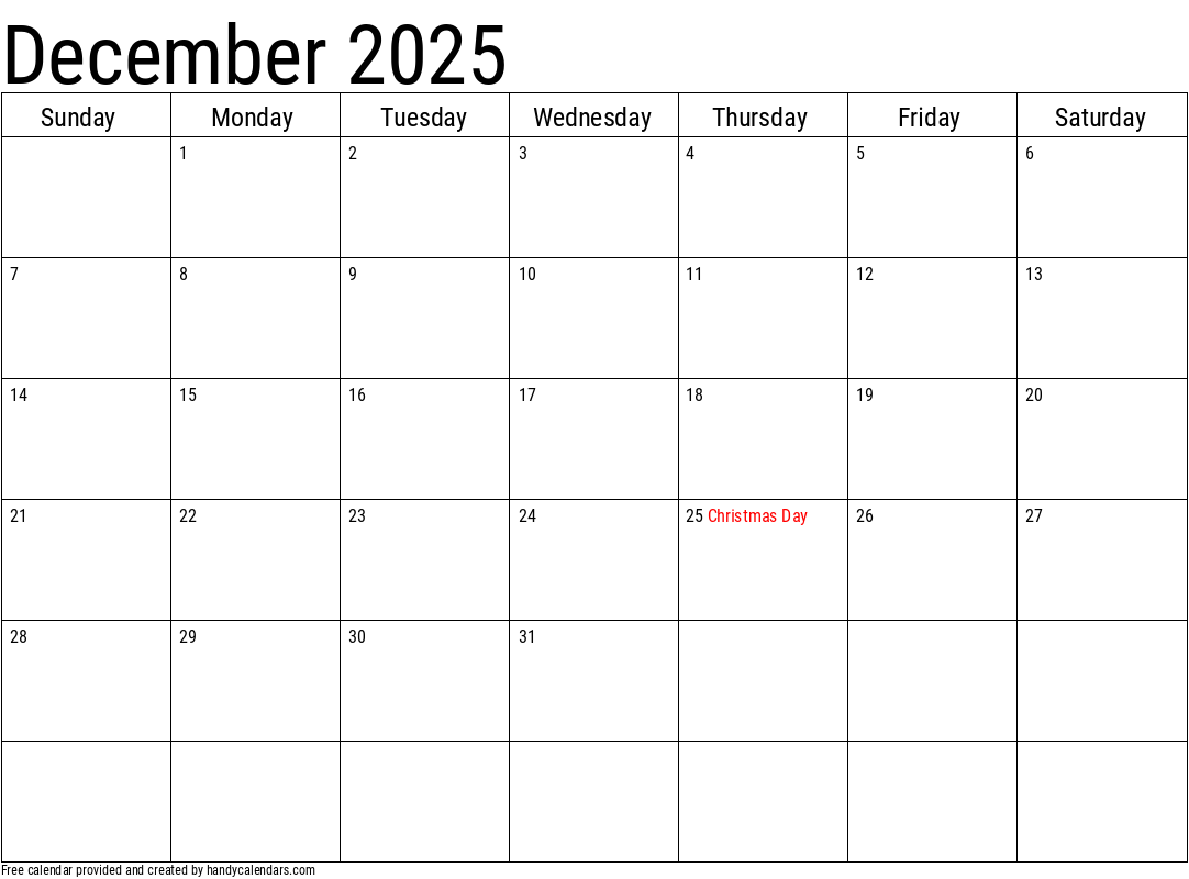 December 18 2025 Calendar