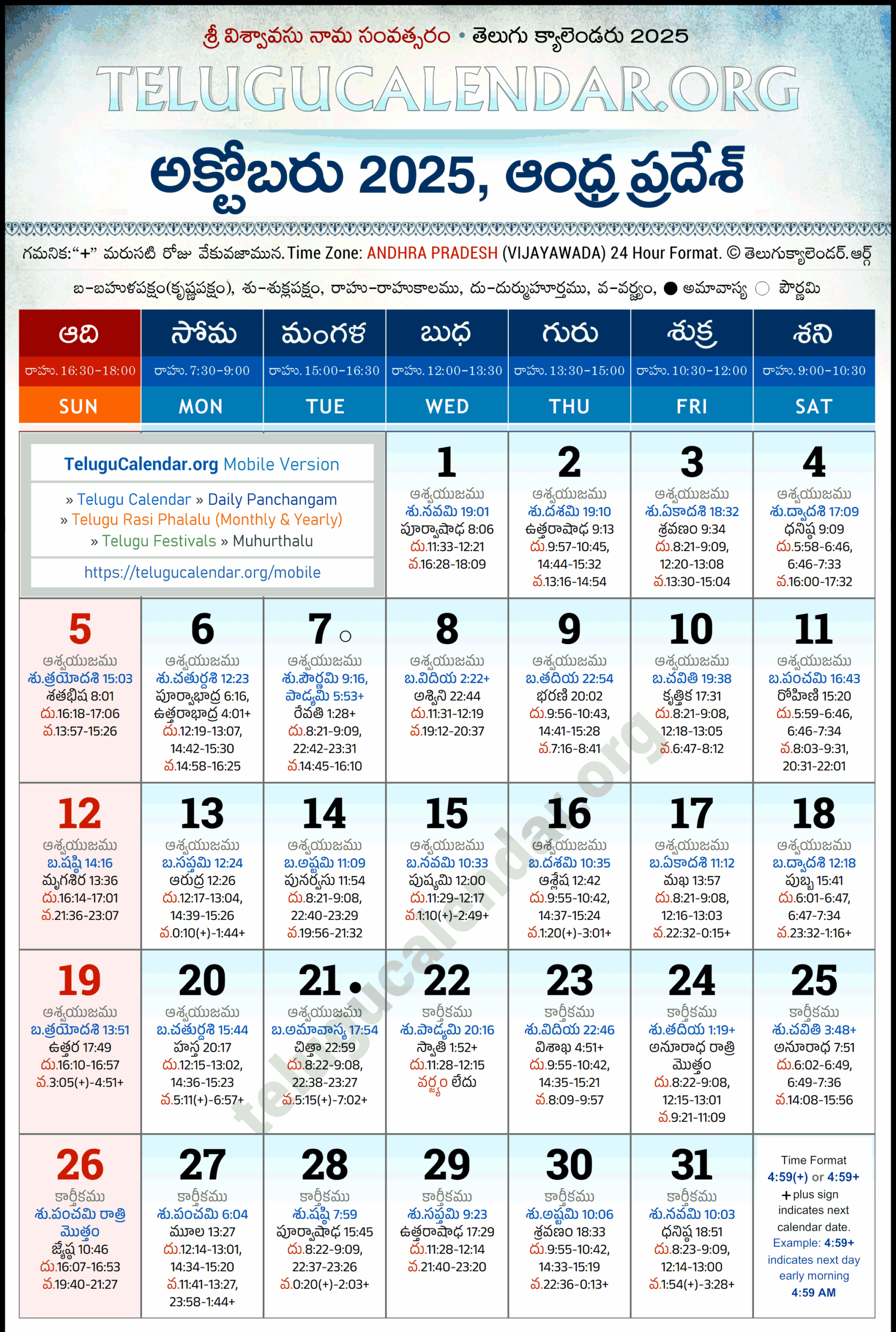 October 2025 India Calendar