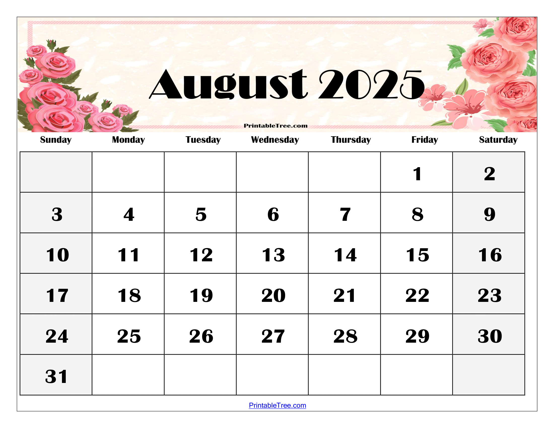 August 2025 Calendar With Us Holidays