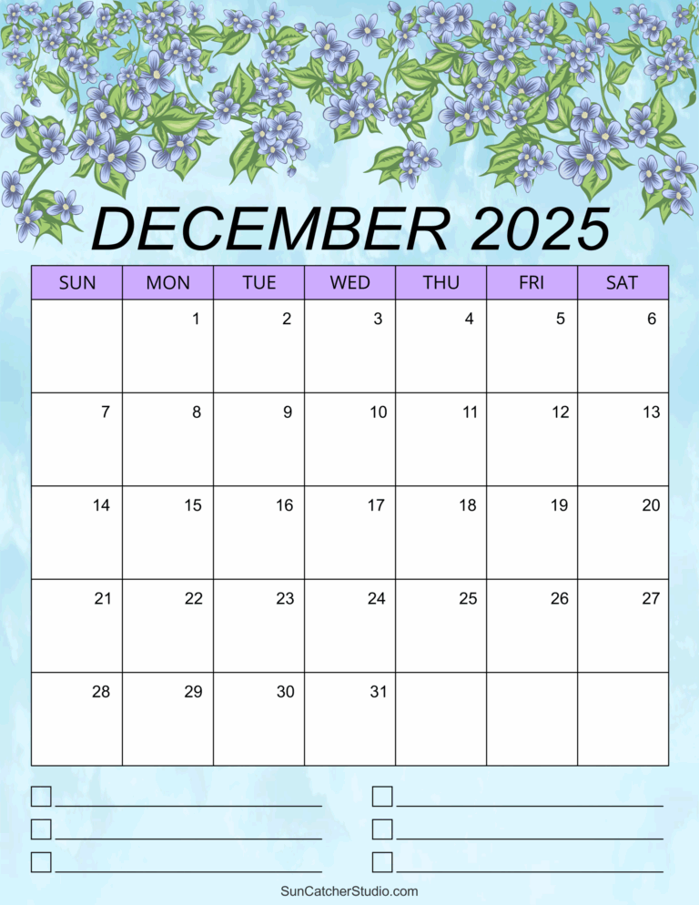 December 2025 Calendar Free Printable Free Printables 