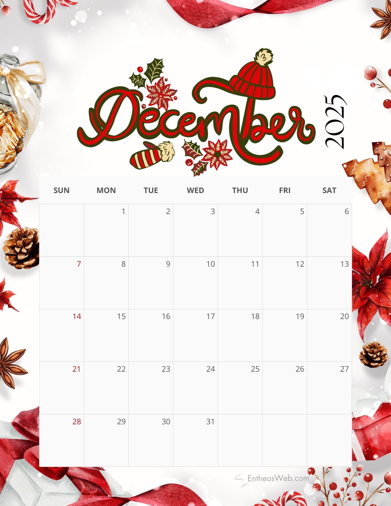 December Calendar Events 2025