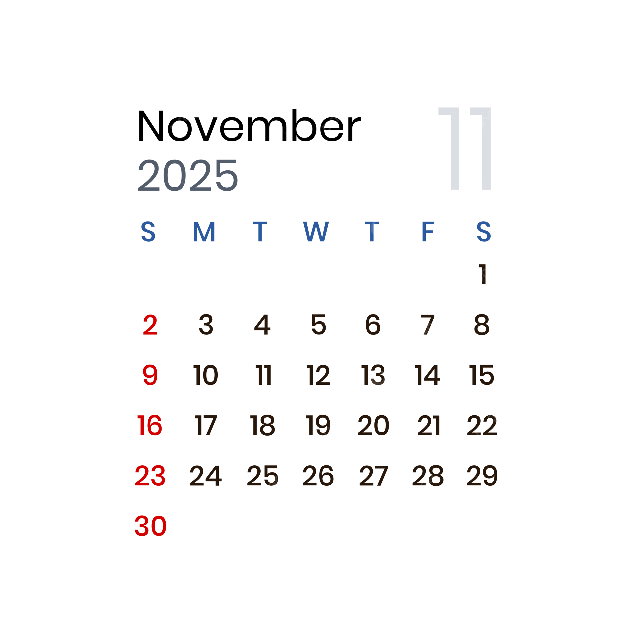November 25 2025 Calendar