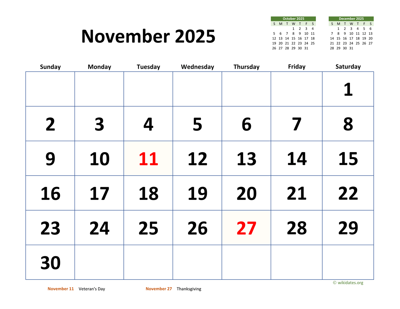 Image Calendar November 2025