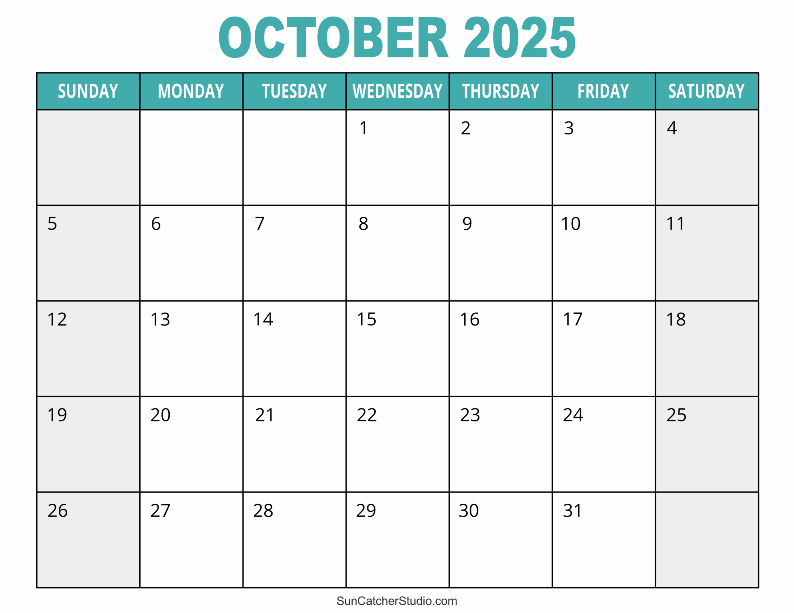 October 2025 Calendar Free Printable Free Printables Monograms Design Tools Patterns U0026 DIY Projects