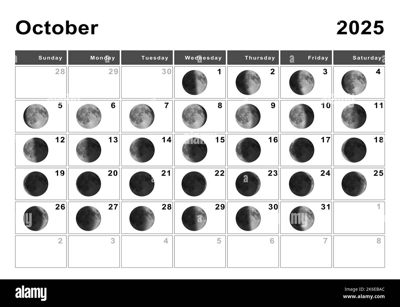 October 2025 Calendar Full Moon