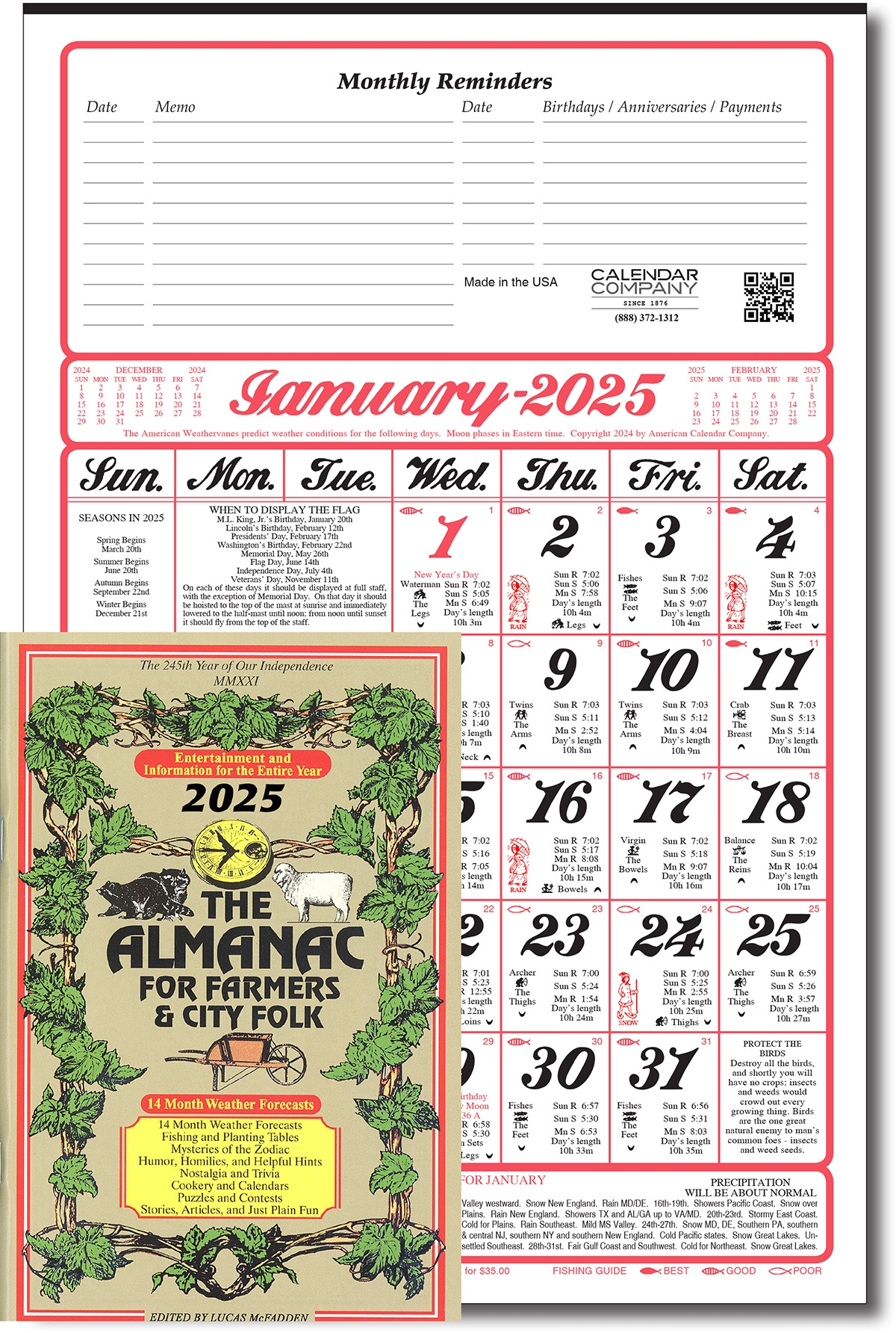 Old Fashioned Almanac Calendar 2025 Farmers Almanac Book Calendar Company