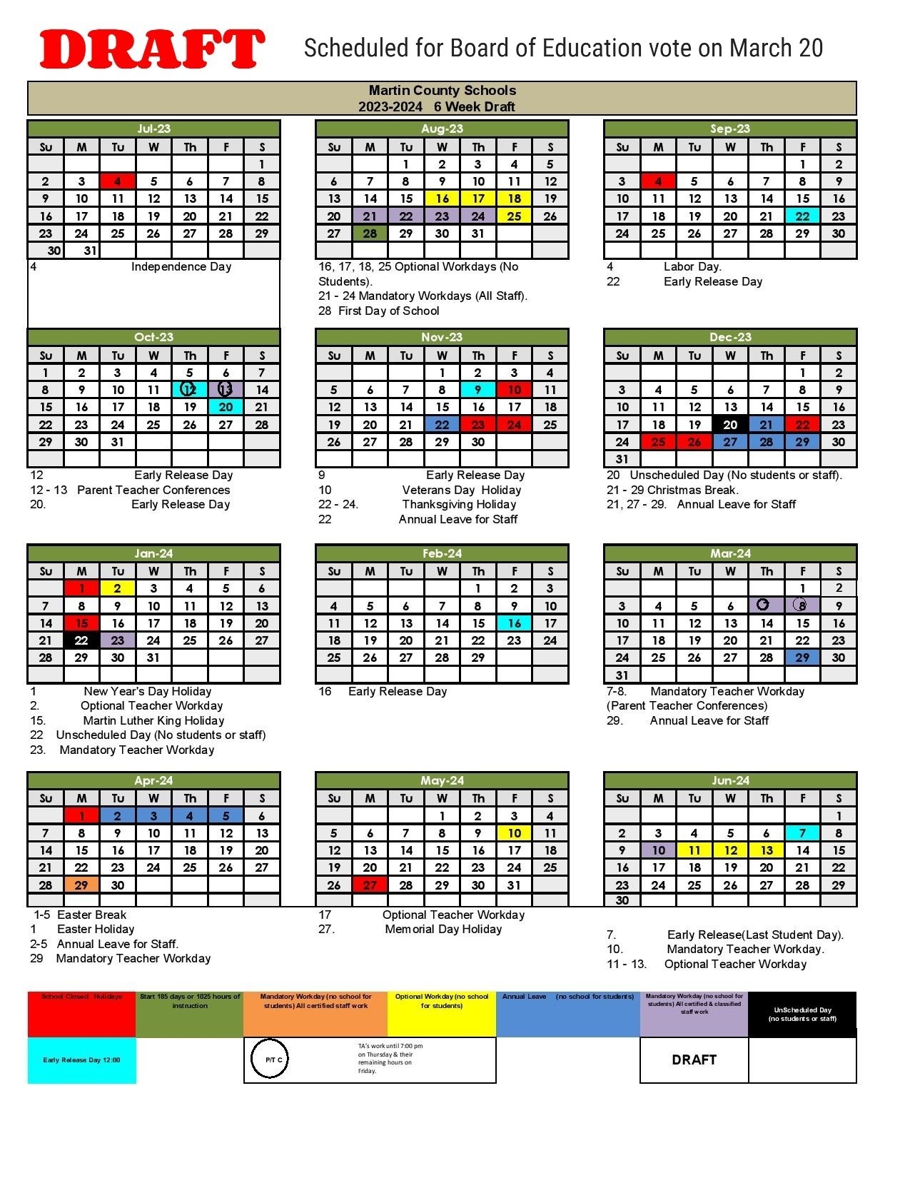 Augusta County 2023-2025 School Calendar