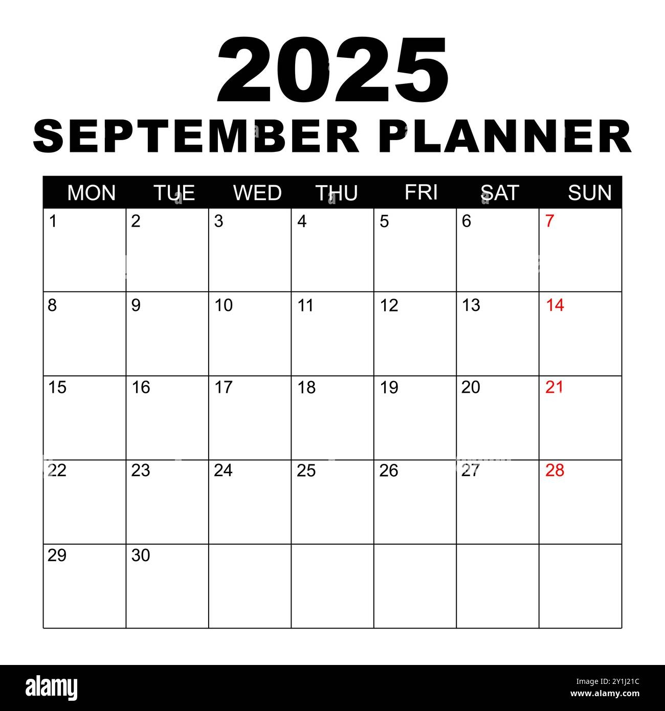 September 2025 Work Calendar