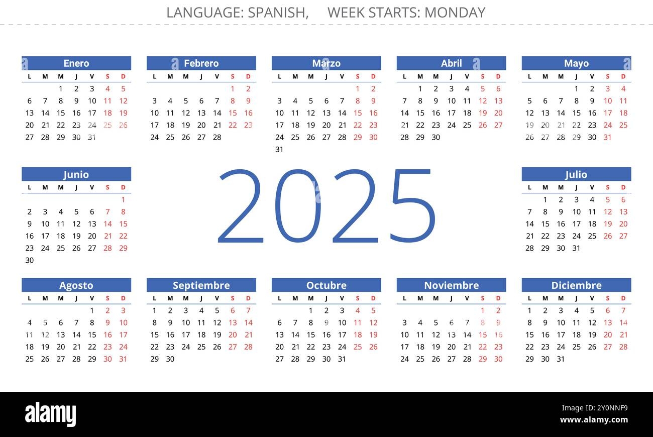 Spanish Calendar 2025 Hi res Stock Photography And Images Alamy
