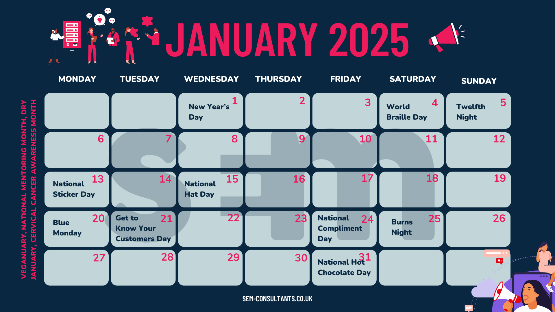 Social Media Calendar For December 2025